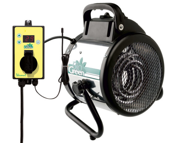 Gewächshausheizung "Palma TWIN" mit digitalem Thermostat 1000 W / 2000 W